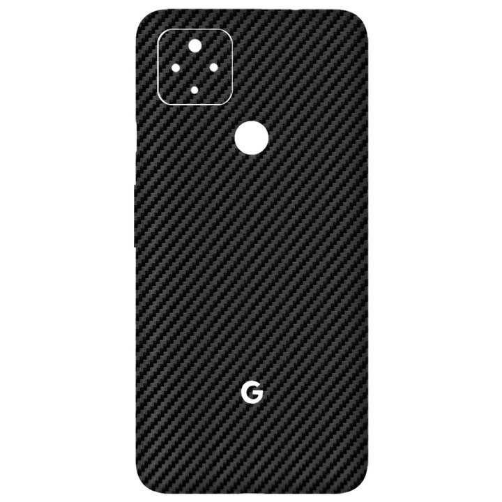 SILKASE bőrfólia Google Pixel 4a 5G telefonhoz, karbon, telefon hátvédő