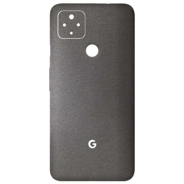 SILKASE bőr telefontok, Google Pixel 4a 5G telefonhoz, szálcsiszolt szürke, telefon hátvédelme