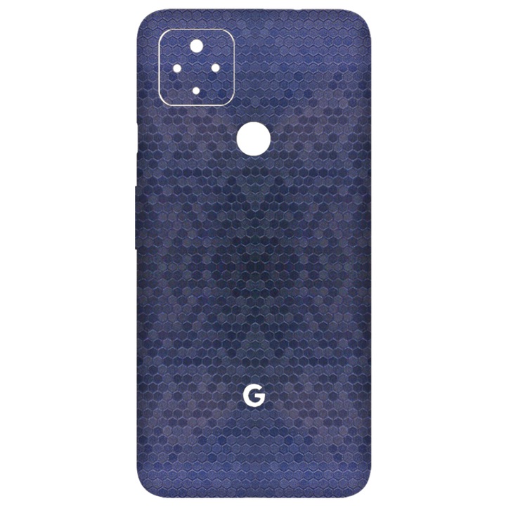 SILKASE bőrfólia Google Pixel 4a 5G telefonhoz, hexa kék, telefon hátvédelme