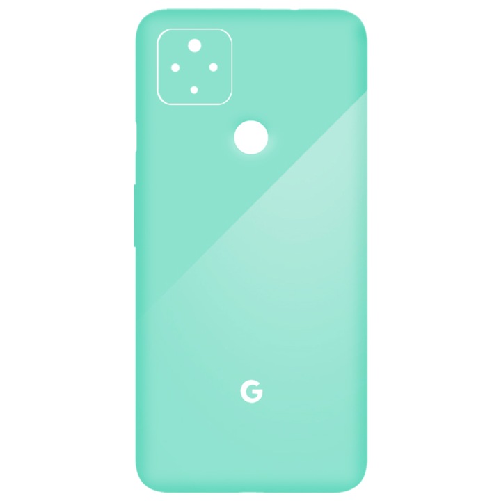 SILKASE bőrfólia Google Pixel 4a 5G telefonhoz, fényes türkiz, telefon hátvédelme