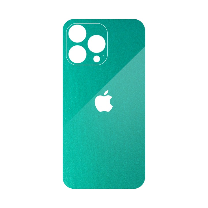 Фолио SILKASE Skin съвместимо с Apple 13 Pro, тюркоаз металик, защита на гърба на телефона