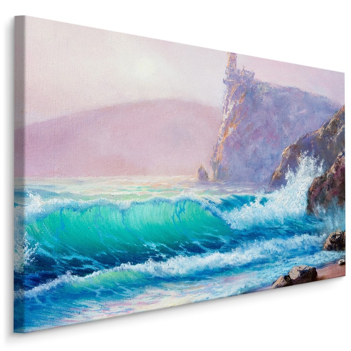 Картина за хола голям пейзаж скален изглед 70cm x 50cm Креативен декор, Модерен дизайн, Платно, Цветно