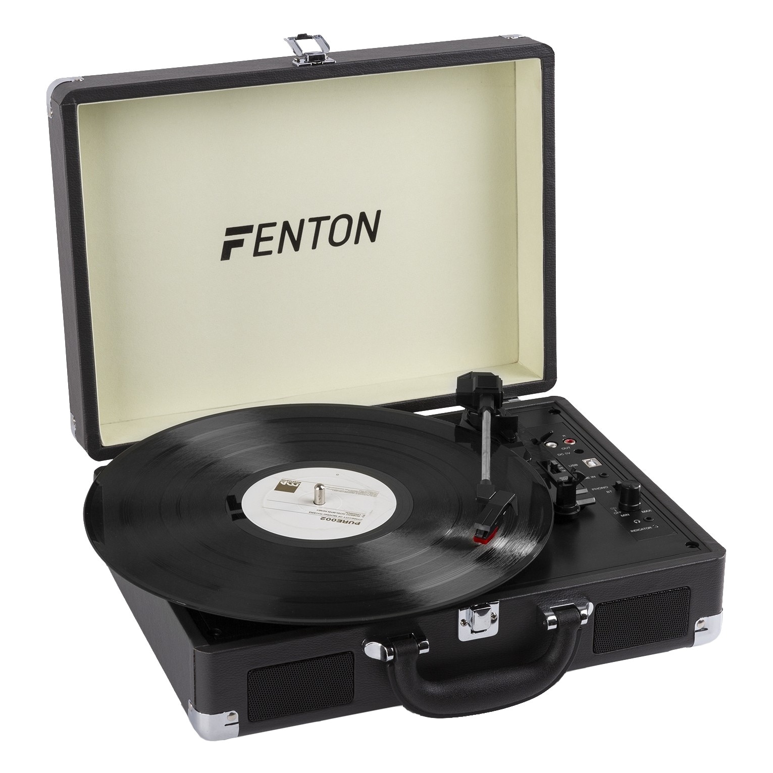 Pick-up cu Bluetooth, piele PU, gri, Fenton RP115C