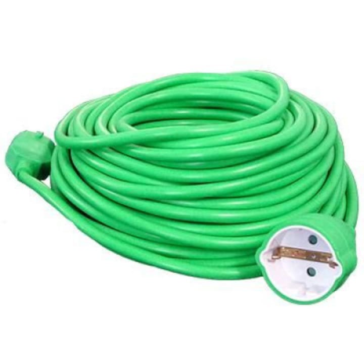 Prelungitor fisa si priza, Mentavill, 20m, 16A, cablu 3x1.5, verde