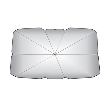 Parasolar Auto Pliabil, pentru Masina, in Forma de Umbrela, Negru / Argintiu, 140 x 79 cm, Rezistent UV Parasolar Auto Pliabil, pentru Masina, in Forma de Umbrela, Negru / Argintiu, 140 x 79 cm, Rezistent UV