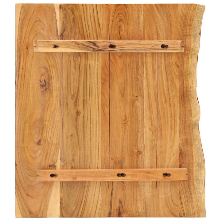 Blat lavoar de baie, 80x52x2,5 cm, lemn masiv de acacia, Universal si Frumos, Greutate 10,6 - 306249