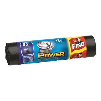 Saci menajeri FINO Power LDPE, 35 l, 15 buc Saci menajeri FINO Power LDPE, 35 l, 15 buc