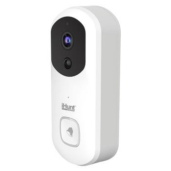 Sonerie inteligenta iHunt Smart Doorbell, WIFI, 1080P H.264, vizualizare pe Smartphone prin iHunt Home APP, Alb Sonerie inteligenta iHunt Smart Doorbell, WIFI, 1080P H.264, vizualizare pe Smartphone prin iHunt Home APP, Alb