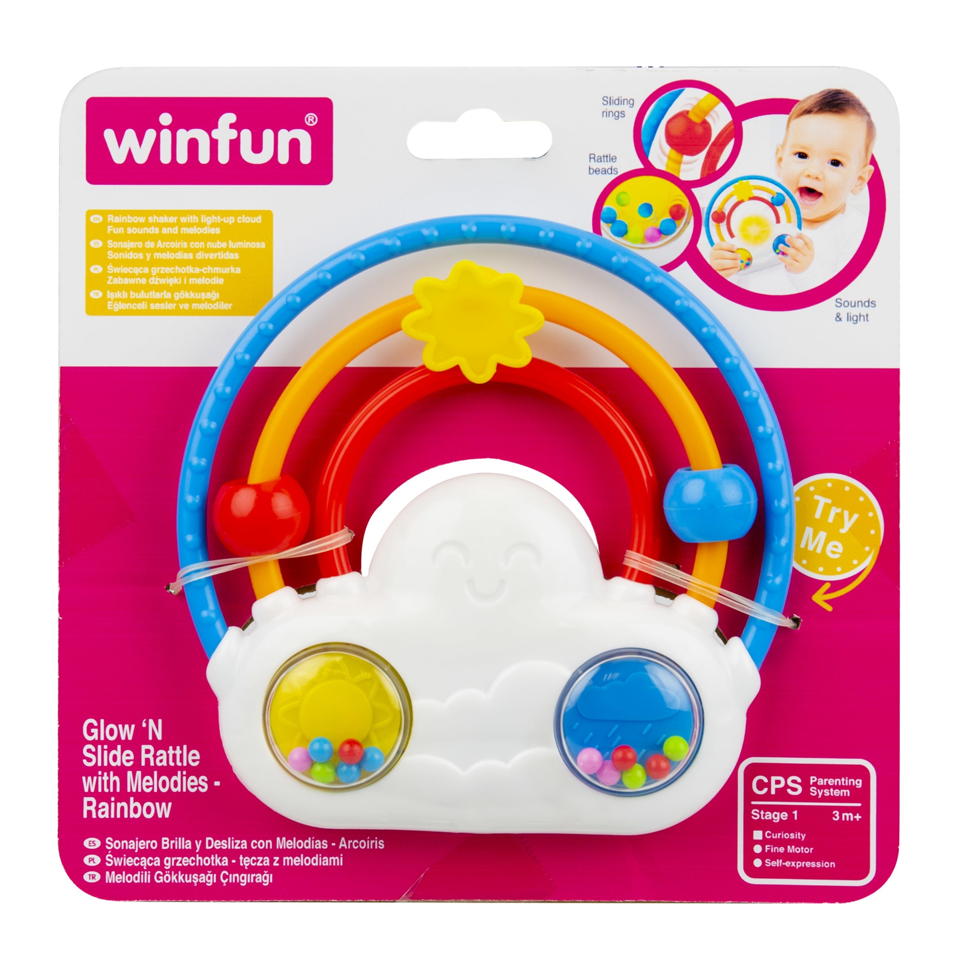 Zornaitoare curcubeu cu sunete, Winfun, 0242