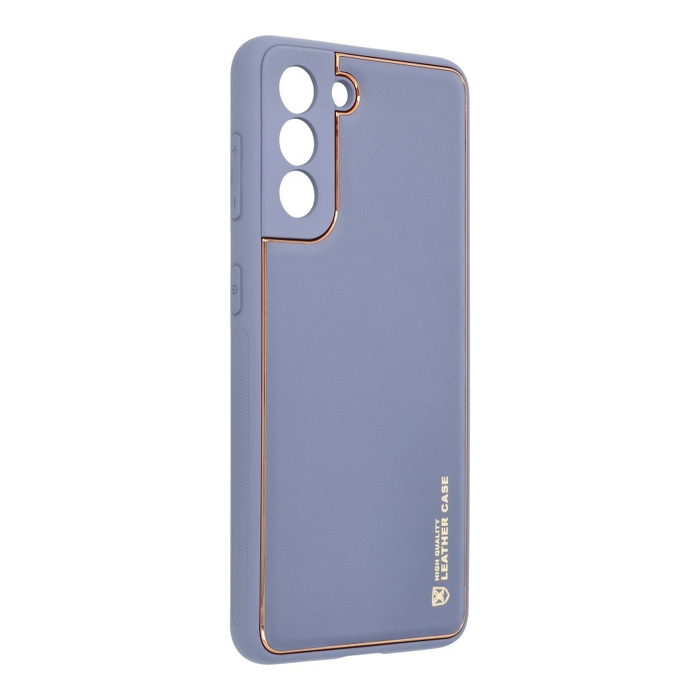 Husa Protectie Piele Ecologica compatibila cu Samsung Galaxy S21 Forcell Albastru