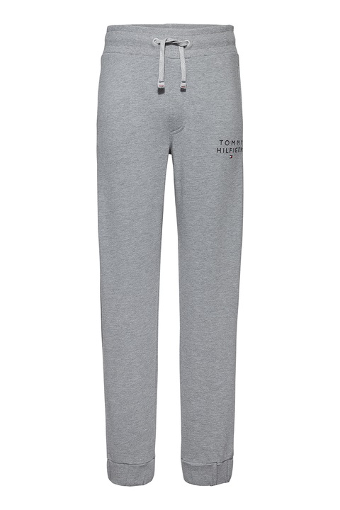 Tommy Hilfiger, Húzózsinóros derekú szabadidőnadrág, Melange világosszürke