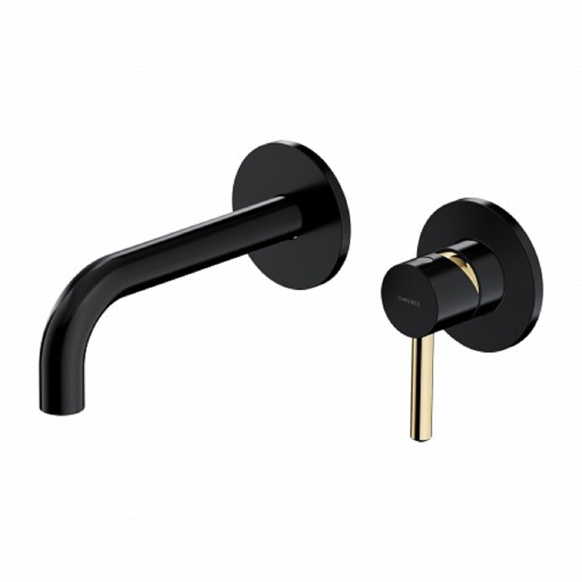 Baterie lavoar OMNIRES Y,Negru Auriu, montaj incastrat in perete