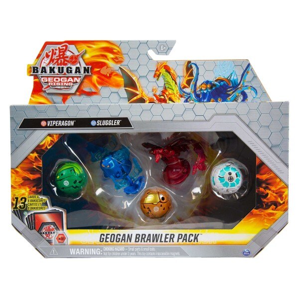 Set 5 Figurine Bakugan Geogan Brawler Pack Viperagon & Sluggler