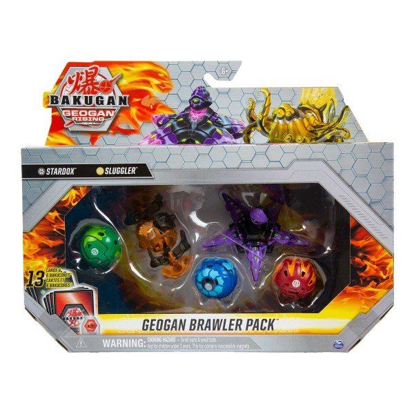 Set 5 Figurine Bakugan Geogan Brawler Pack Stardox & Sluggler