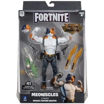 Set Figurina cu Accesorii Fortnite Legendary Series Brawlers Oversized Meowscles 24 cm Set Figurina cu Accesorii Fortnite Legendary Series Brawlers Oversized Meowscles 24 cm