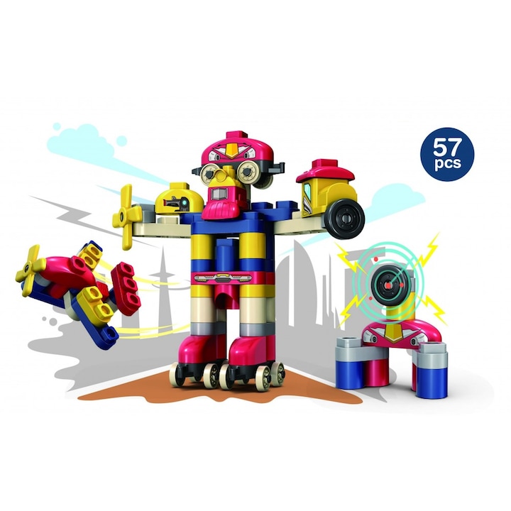 Set de construit lego robot cu 57 piese