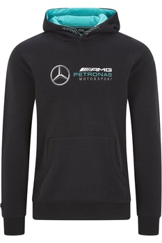Hanorac Mercedes AMG Petronas F1, Bumbac/Poliester, Negru/Verde Hanorac Mercedes AMG Petronas F1, Bumbac/Poliester, Negru/Verde