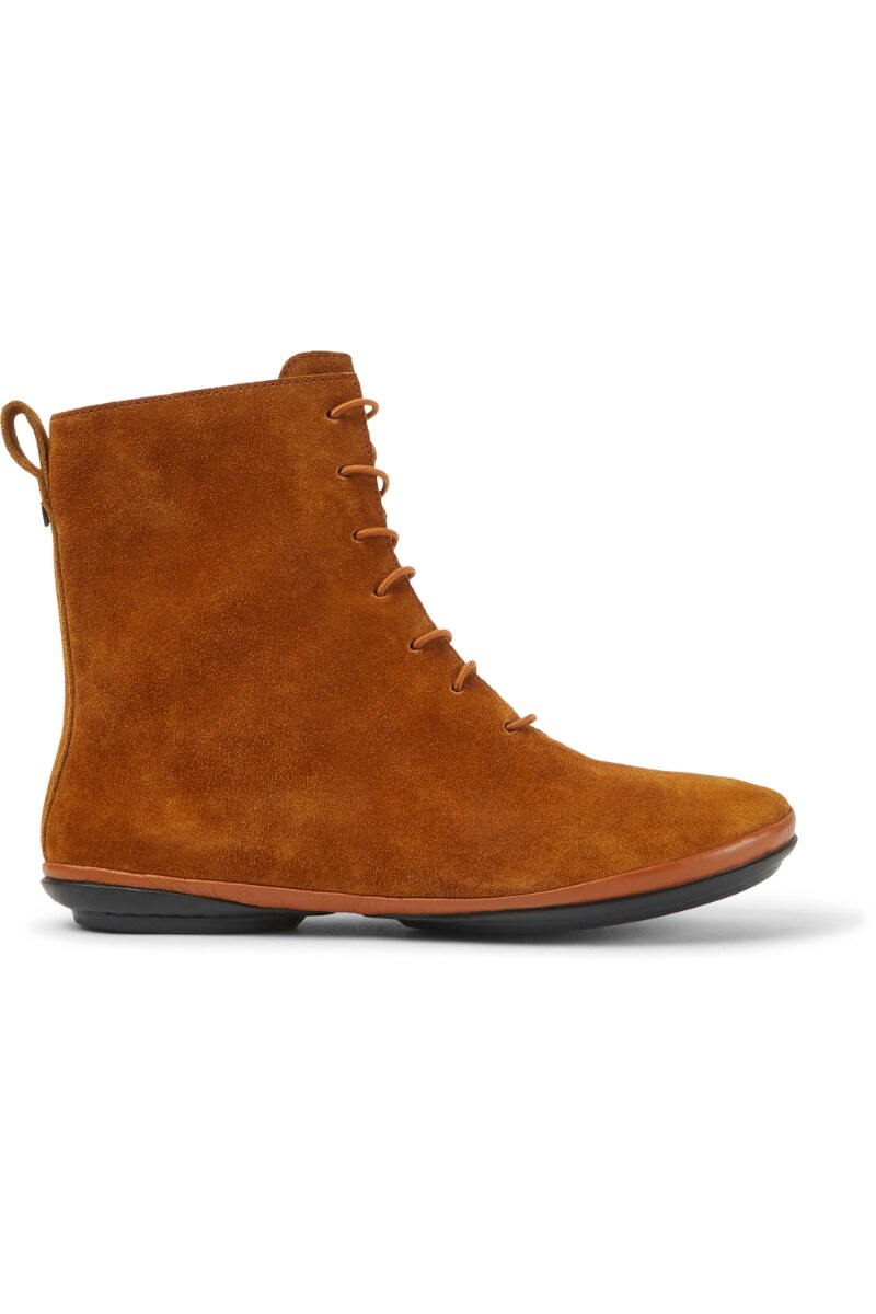 Botine dama, Camper, Right Nina, Piele naturala, Maro deschis, 36 EU