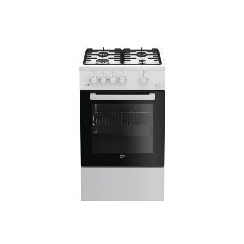 Aragaz Beko FSG52020FW, Gaz, 4 Arzatoare, 60 l, Aprindere electrica, 50 cm, Alb