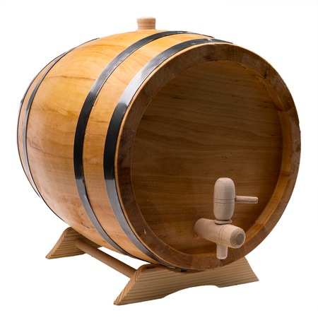 Butoi de vin cu robinet, din lemn masiv de Arin, capacitate 10L / EXT 7212