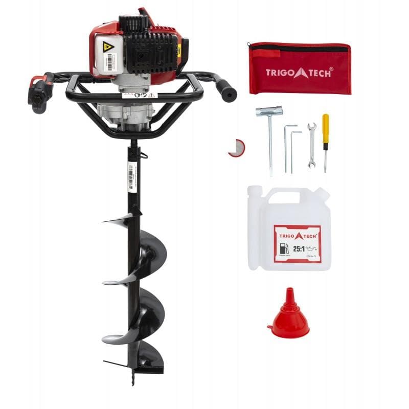 Set Motoburghiu Foreza pentru pamant Trigo Tech 2.5CP cu Burghiu de 300 x 800mm