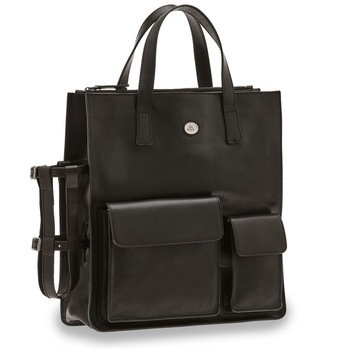 Geanta (shopper) de mana THE BRIDGE, port laptop, din piele naturala, L06355101, neagra Geanta (shopper) de mana THE BRIDGE, port laptop, din piele naturala, L06355101, neagra
