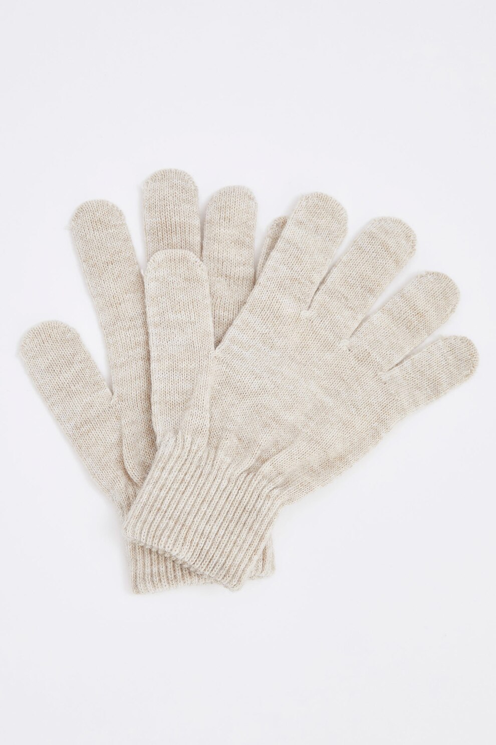 DeFacto, Manusi tricotate fin, Bej, ONE SIZE Standard