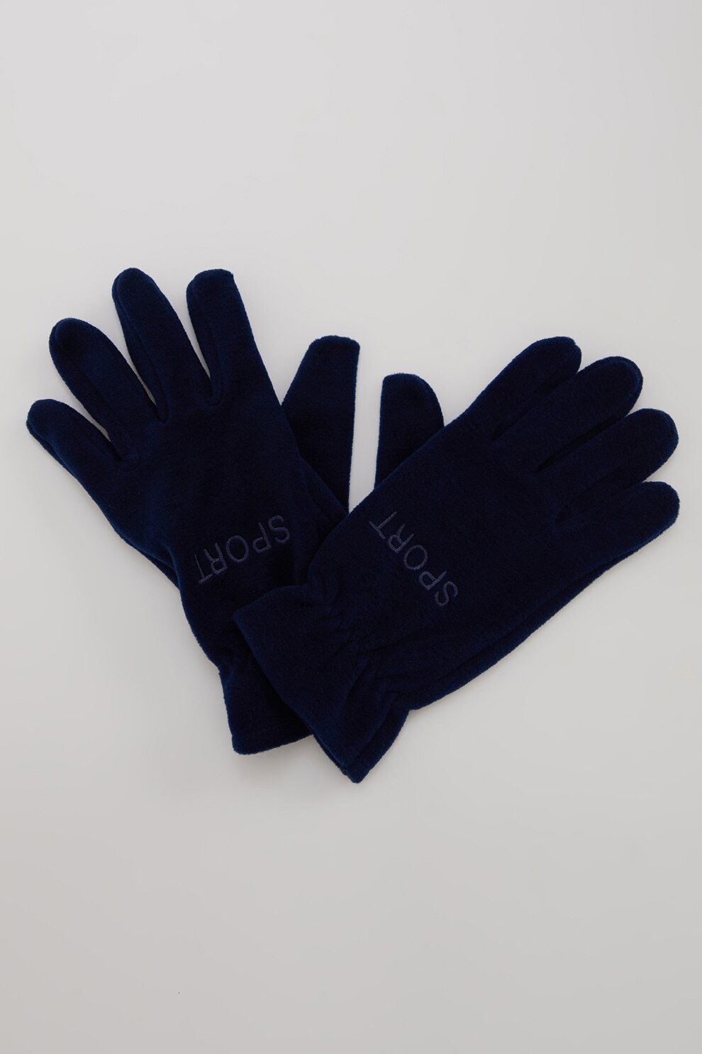 DeFacto, Manusi cu text brodat, Albastru, ONE SIZE Standard