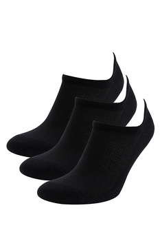 DeFacto, Set de sosete - 3 perechi, Negru, One Size DeFacto, Set de sosete - 3 perechi, Negru, One Size