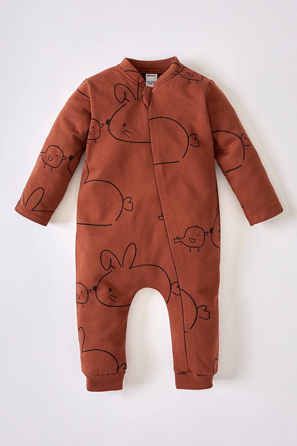 DeFacto, Salopeta de bumbac cu animale, Maro coniac/Negru