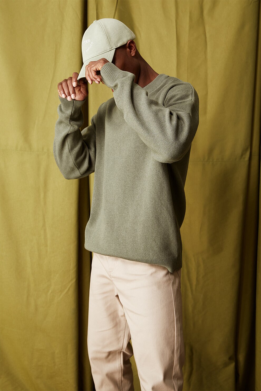 DeFacto, Pulover cu decolteu la baza gatului, Verde sparanghel