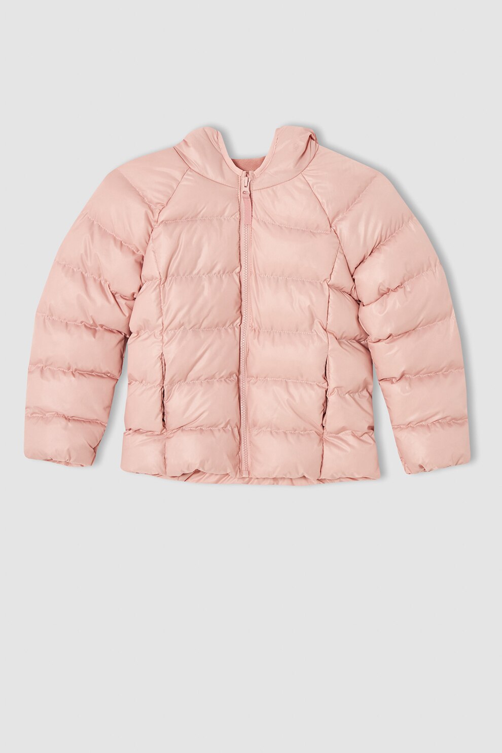 DeFacto, Geaca cu gluga si aspect matlasat, Roz pastel