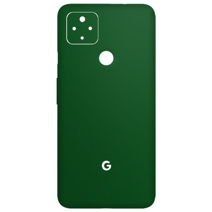 SILKASE Google Pixel 4a 5G telefonhoz, matt sötétzöld, telefon hátvédelme