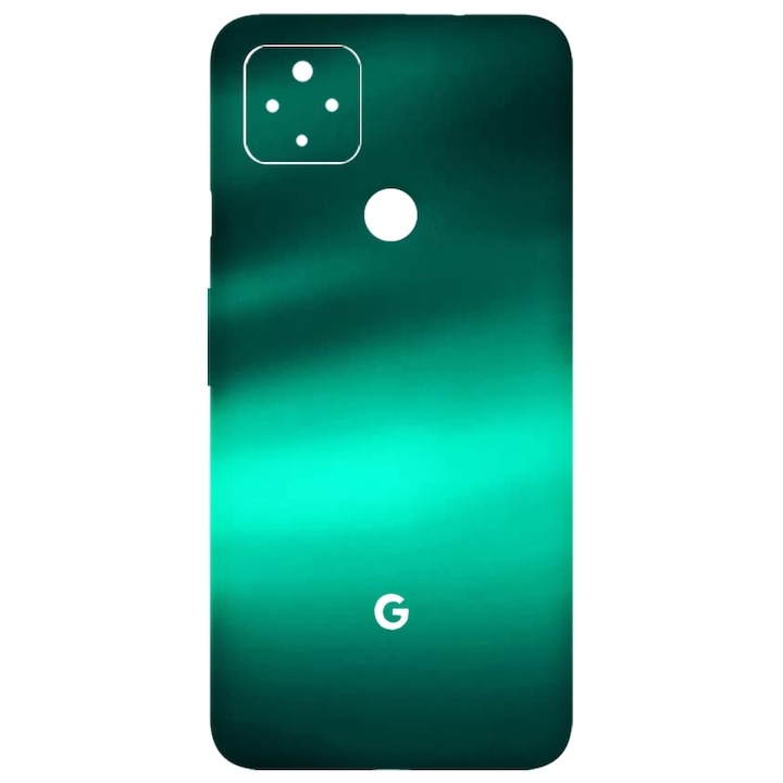 SILKASE bőrfólia Google Pixel 4a 5G telefonhoz, smaragdzöld, telefon hátvédelme