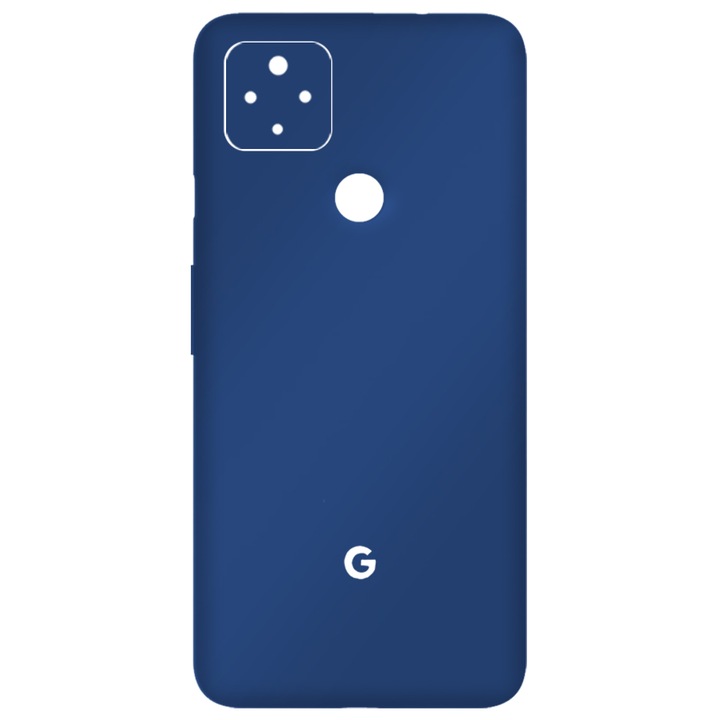 SILKASE bőrfólia Google Pixel 4a 5G telefonhoz, matt sötétkék, telefon hátvédelme
