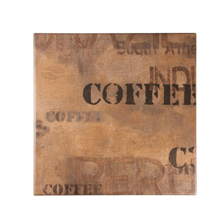 Blat masa Werzalit 80x80 cm, decor Caffe Sack