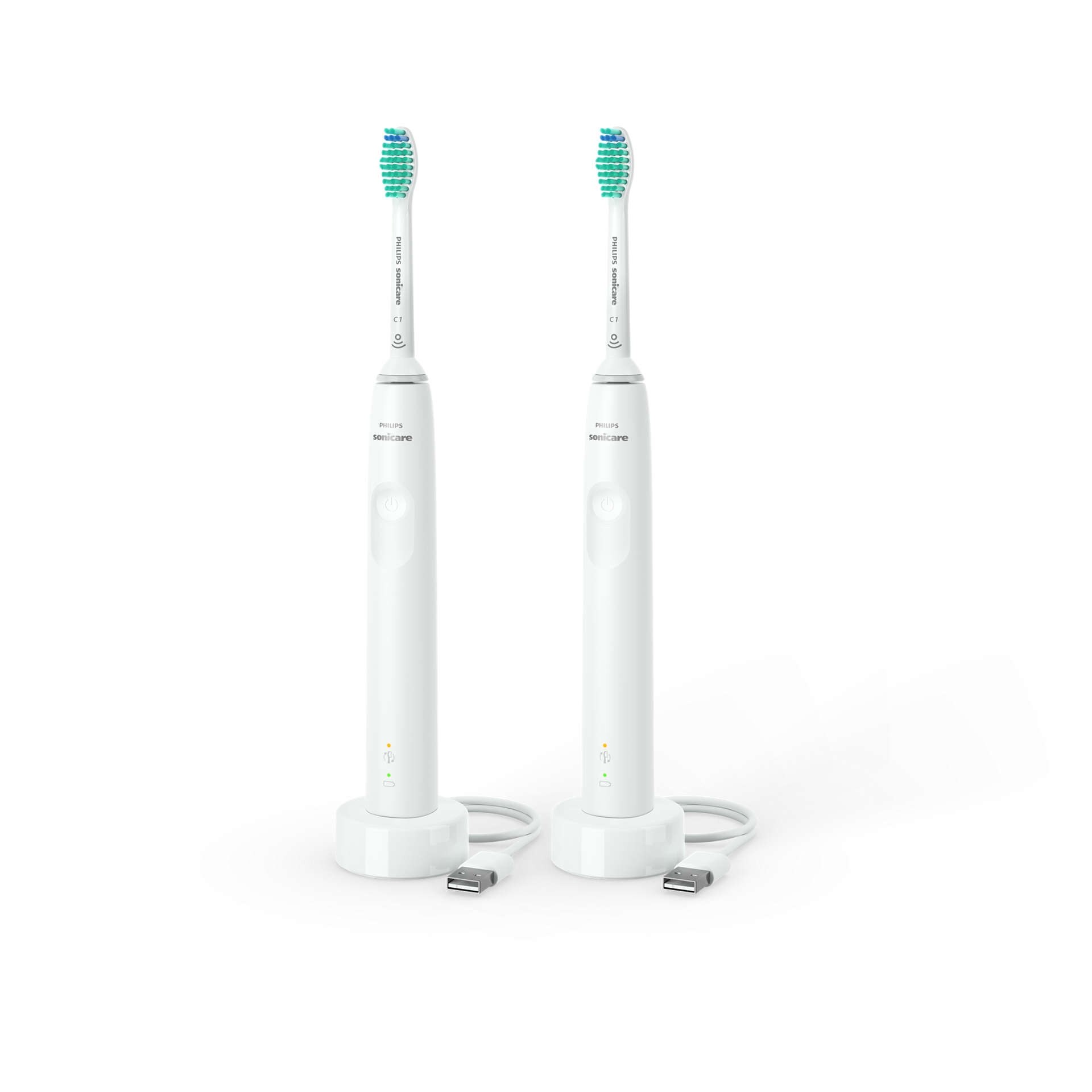 Philips Sonicare S3100 HX3675/13 periuta de dinti electrica, pachet dublu, alb