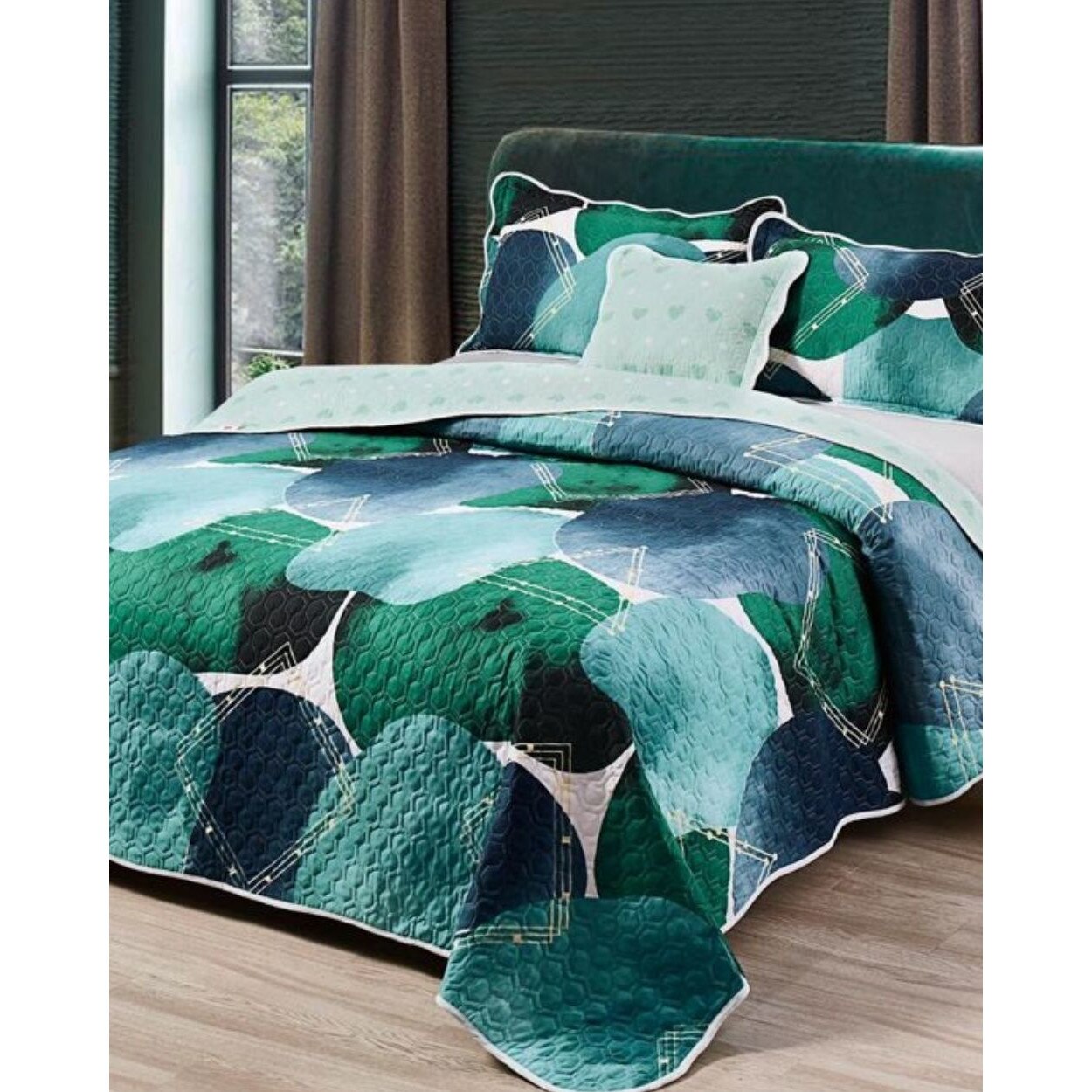 Cuvertura de Pat cu 2 Fete, 5 Piese, Bumbac Finet, Simon, CVF5-26