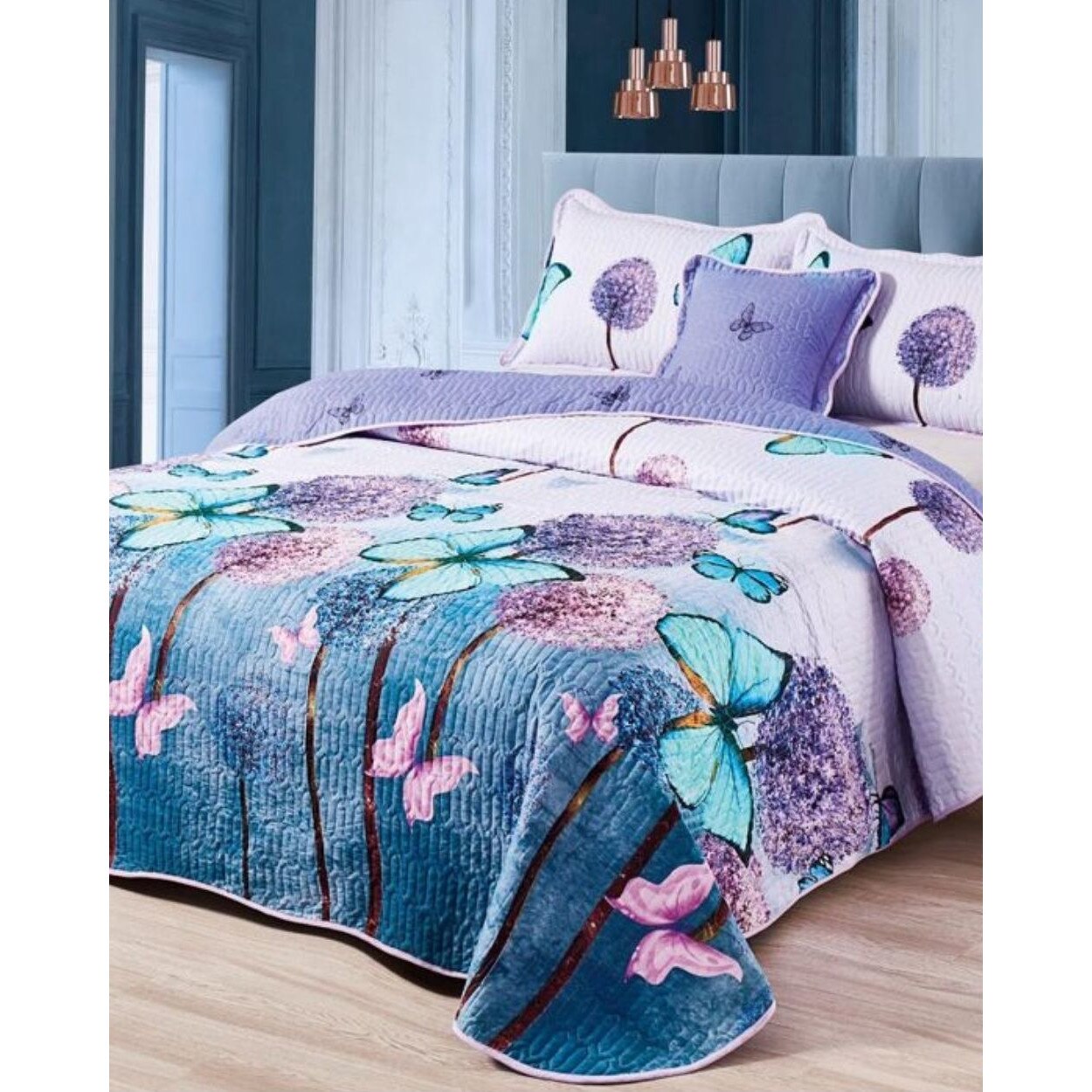 Cuvertura de Pat cu 2 Fete, 5 Piese, Bumbac Finet, Yasmine, CVF5-23