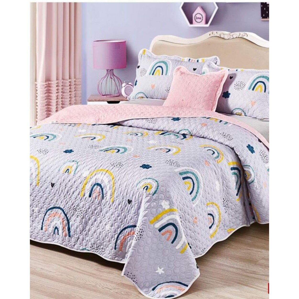 Cuvertura de Pat cu 2 Fete, 5 Piese, Bumbac Finet, Jasmine, CVF5-11