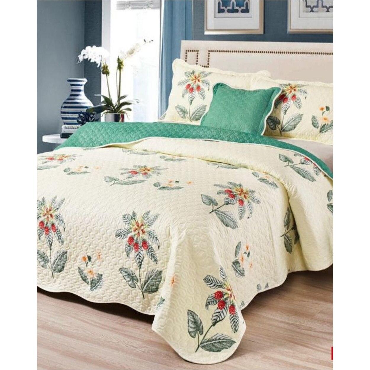 Cuvertura de Pat cu 2 Fete, 5 Piese, Bumbac Finet, Irina, CVF5-07
