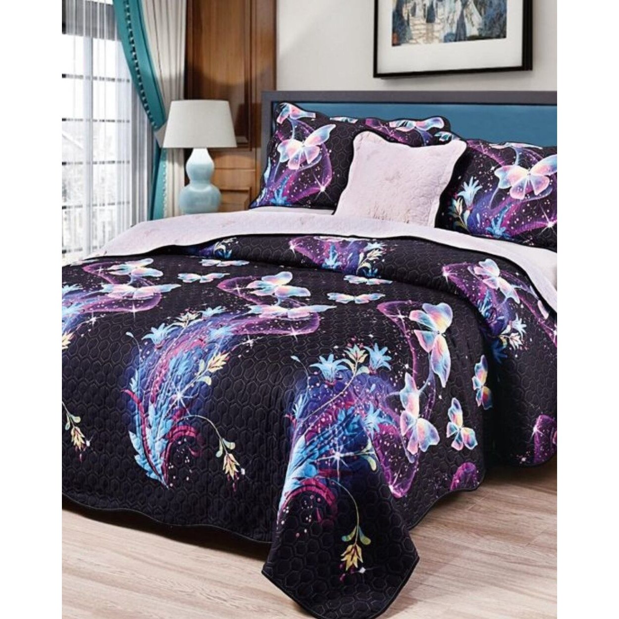 Cuvertura de Pat cu 2 Fete, 5 Piese, Bumbac Finet, Florentina, CVF5-10