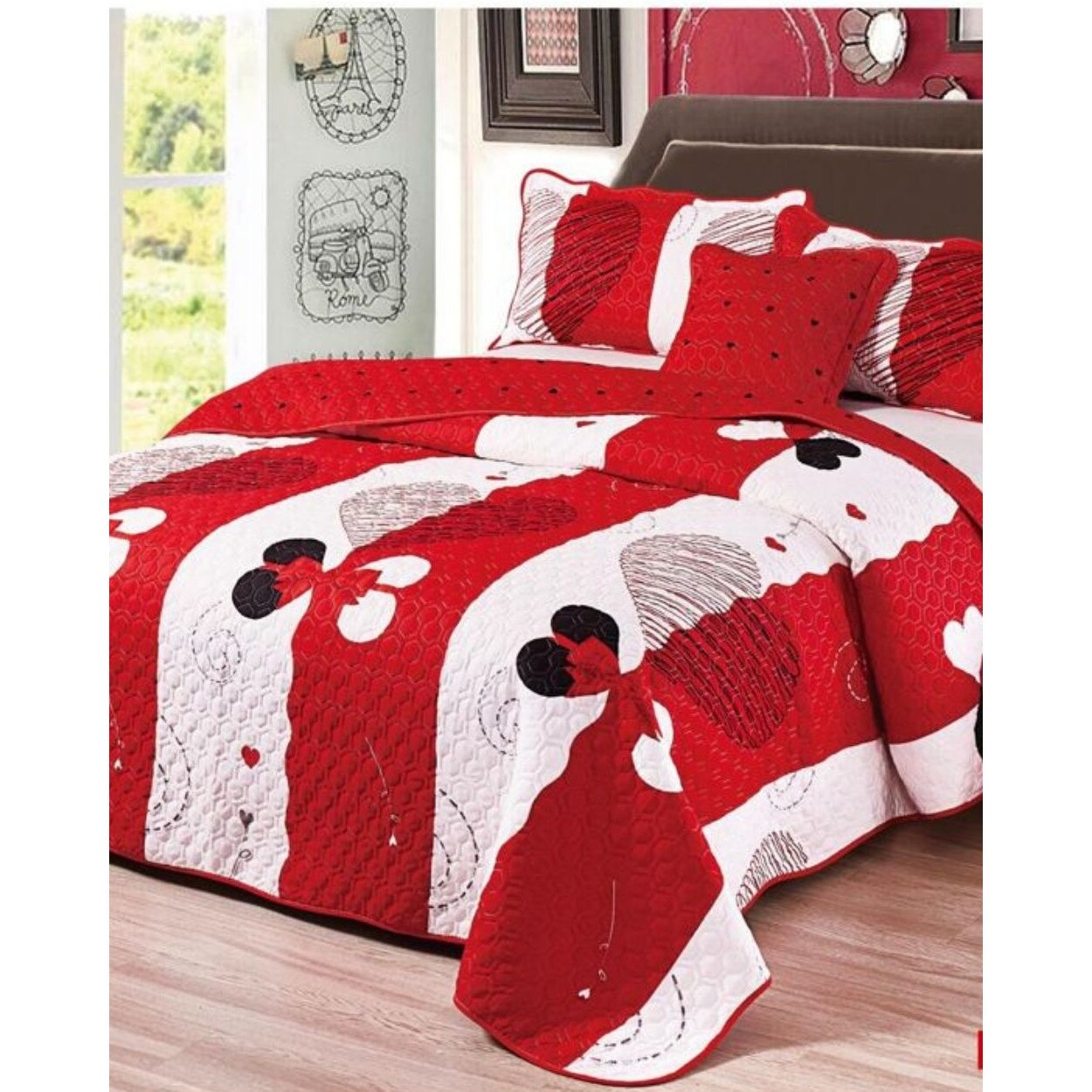 Cuvertura de Pat cu 2 Fete, 5 Piese, Bumbac Finet, Andreea, CVF5-08