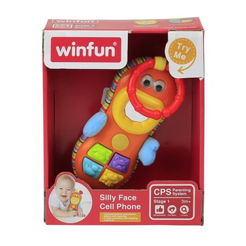 Telefon cu sunete si lumini pentru bebelusi, Winfun, 0608 Telefon cu sunete si lumini pentru bebelusi, Winfun, 0608