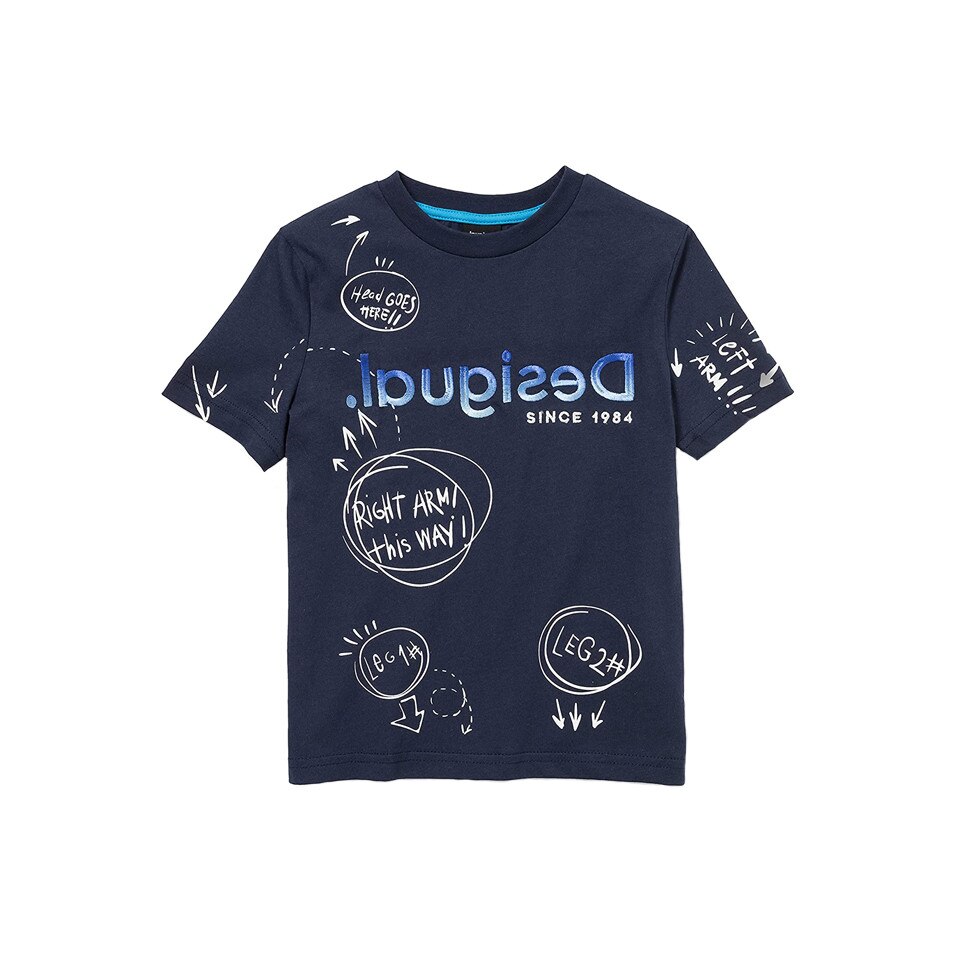 Tricou baieti Desigual, albastru, 98-104 cm, 3-4 ani