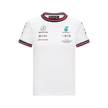 Tricou pentru copii Mercedes AMG Petronas F1, Bumbac, 7-8 ani, Alb Tricou pentru copii Mercedes AMG Petronas F1, Bumbac, 7-8 ani, Alb