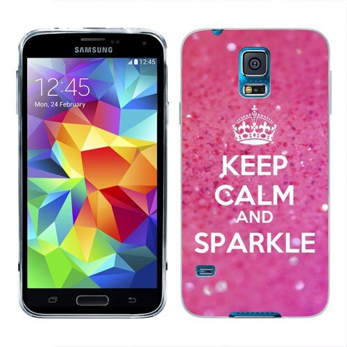 Husa Samsung Galaxy S5 G900 G901 Plus G903 Neo Silicon Gel Tpu Model Keep Calm Sparkle HC