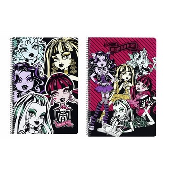 Caiet cu spira A4-80 de file colectia Monster High2 Caiet cu spira A4-80 de file colectia Monster High2
