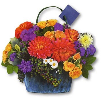 Punga de hartie-Cosulet cu flori Punga de hartie-Cosulet cu flori