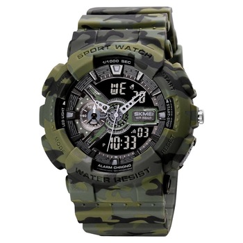 Ceas barbatesc SKMEI Shockproof, Verde / Camo Ceas barbatesc SKMEI Shockproof, Verde / Camo